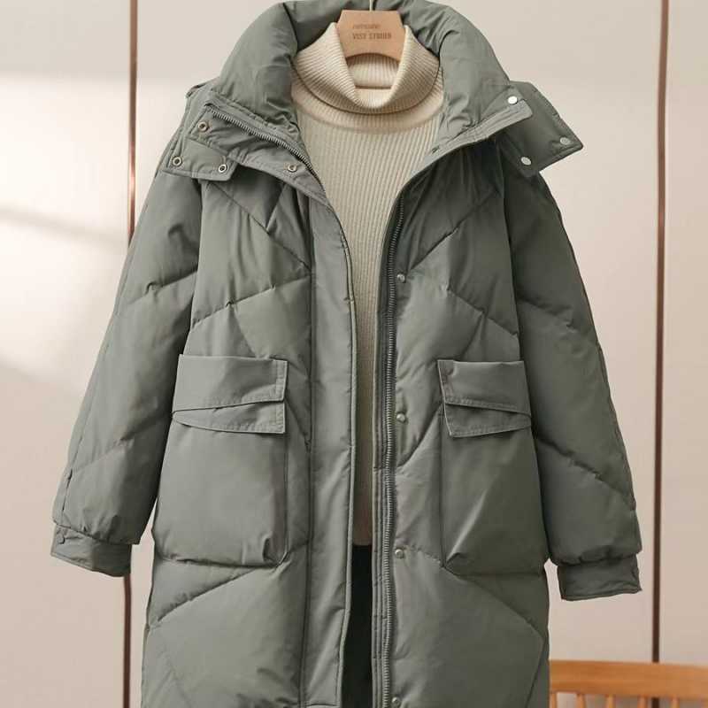 Mid-length Cotton-padded Thick Coat
