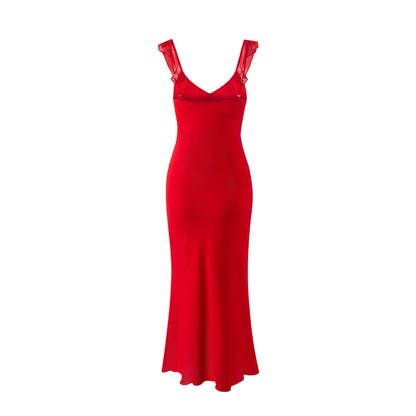 Vintage Ruffled Hip Dress