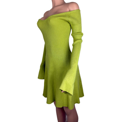 Slim V-Neck Knitted Dress
