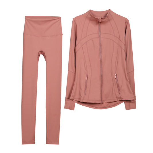 Sports jacket legging Set Peach