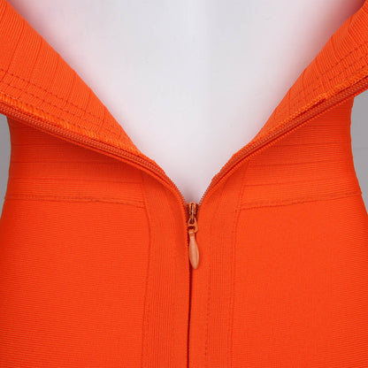 Bandage Elastic Waist Short Dress