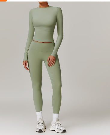 Slimming Long Sleeve Top Coat Active Set