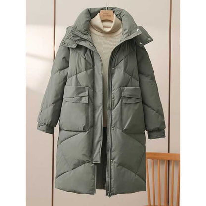 Mid-length Cotton-padded Thick Coat