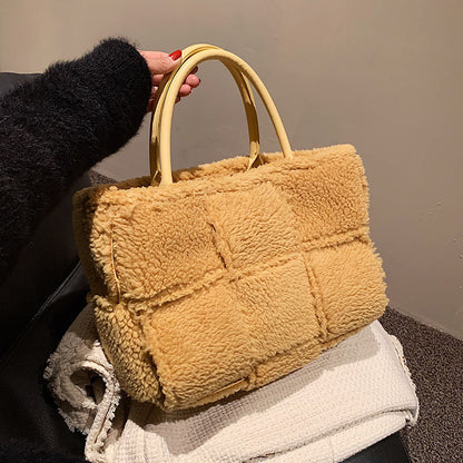 Plush Checkered Bag