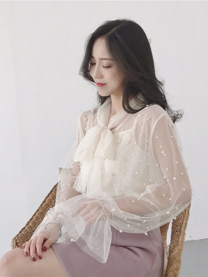 Bow See Through Top