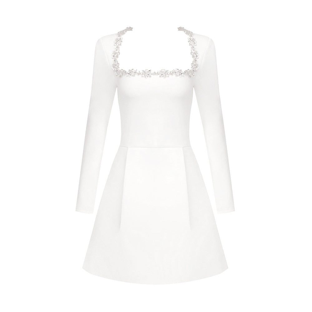 Bead Stretch A- Line Dress