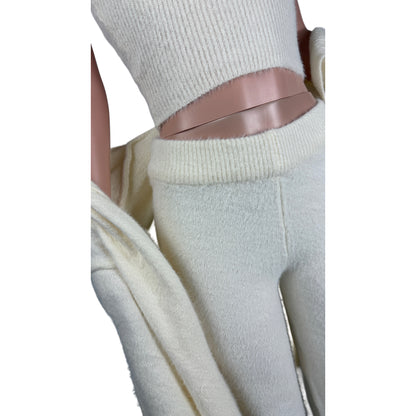 Knitted Wide-leg Pant Three-piece Set