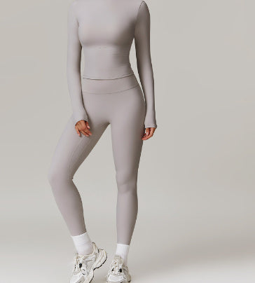 Slimming Long Sleeve Top Coat Active Set