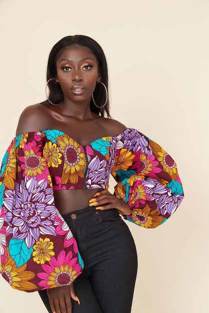 Off-neck Tube Top Long Sleeve