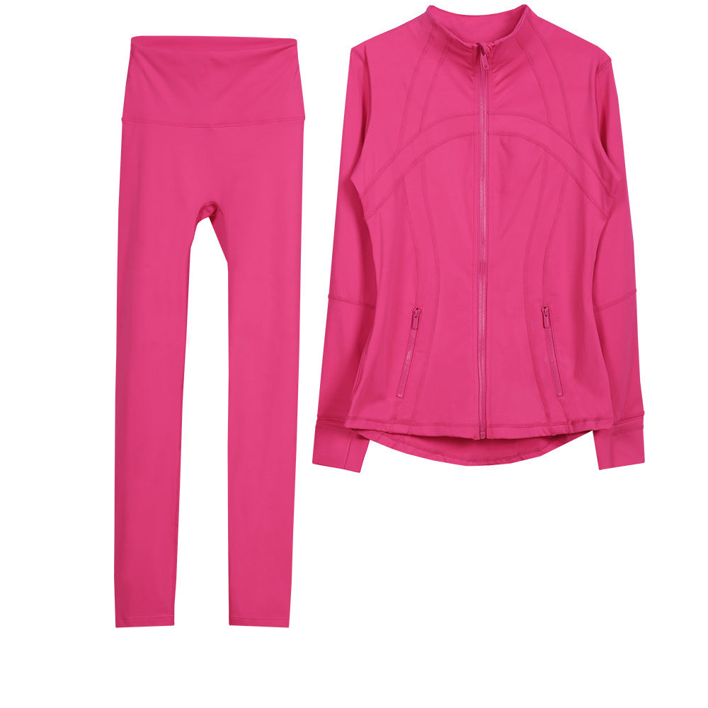 Sports jacket legging Set rose pink