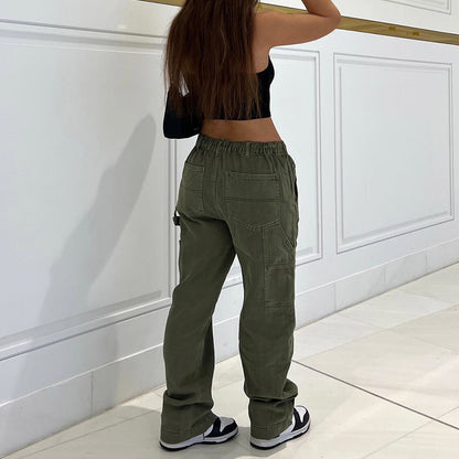 Straight Multi-pocket Trousers