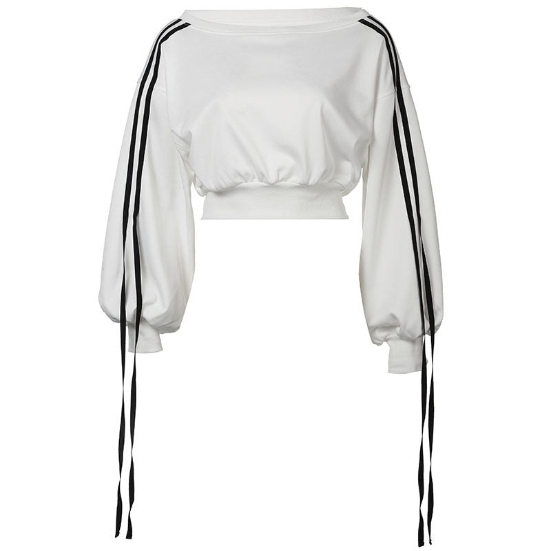 Ribbon Pullover Loose Pant Set