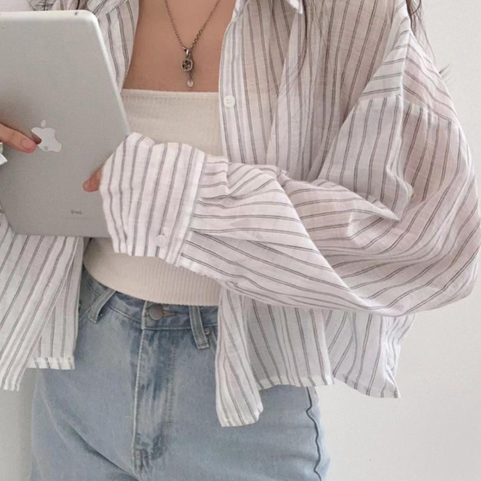 Loose-fitting Lightweight Thin Long-sleeved Shirt