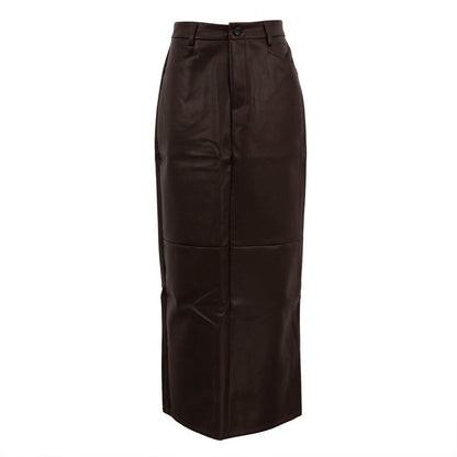Leather Retro Slim-fit Skirt