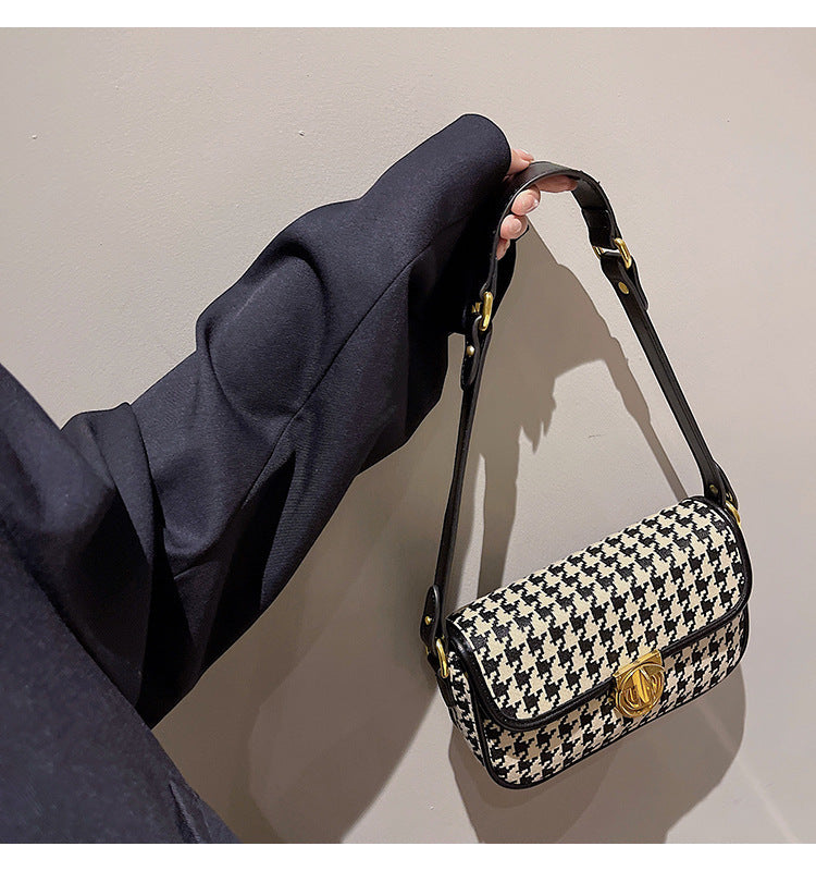 Houndstooth Shoulder Bag
