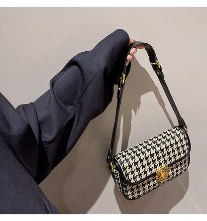 Houndstooth Shoulder Bag