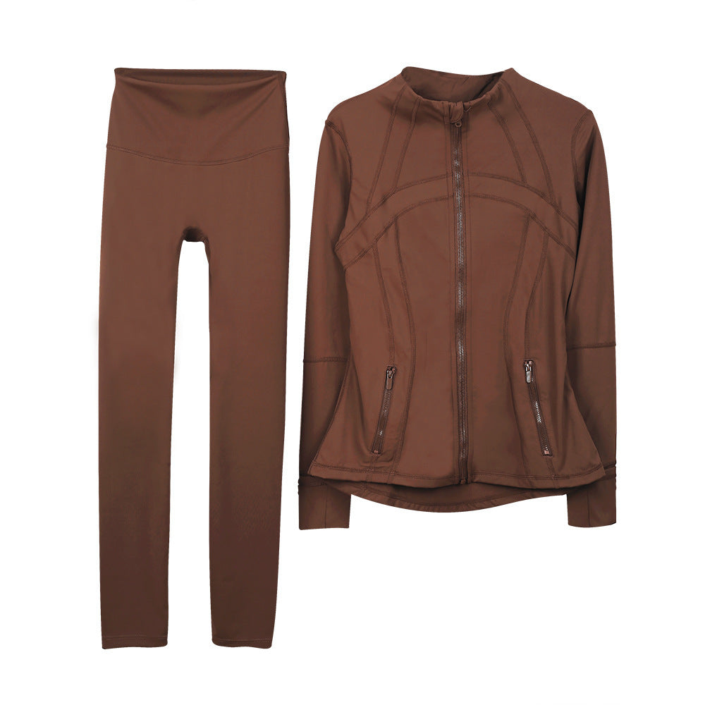 Sports jacket legging Set brown 