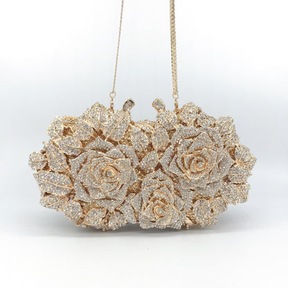 Hollow Rose Diamond Clutch