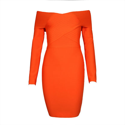 Bandage Elastic Waist Short Dress