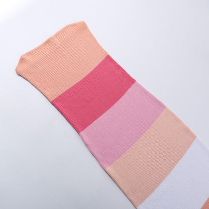 Color Blocking Woolen Dress