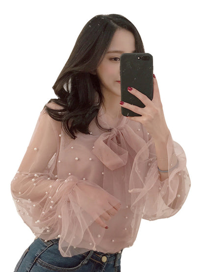 Bow See Through Top