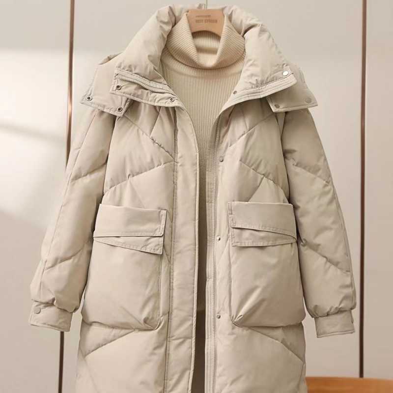 Mid-length Cotton-padded Thick Coat