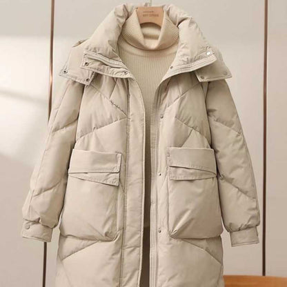 Mid-length Cotton-padded Thick Coat