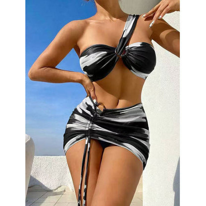 Gradient Three-piece Bikini Set