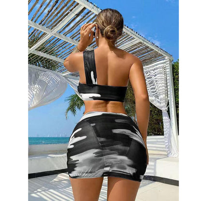 Gradient Three-piece Bikini Set