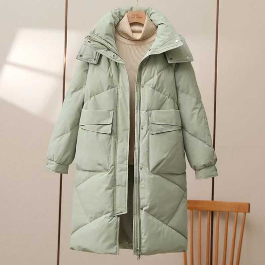 Mid-length Cotton-padded Thick Coat