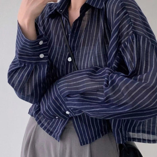 Loose-fitting Lightweight Thin Long-sleeved Shirt
