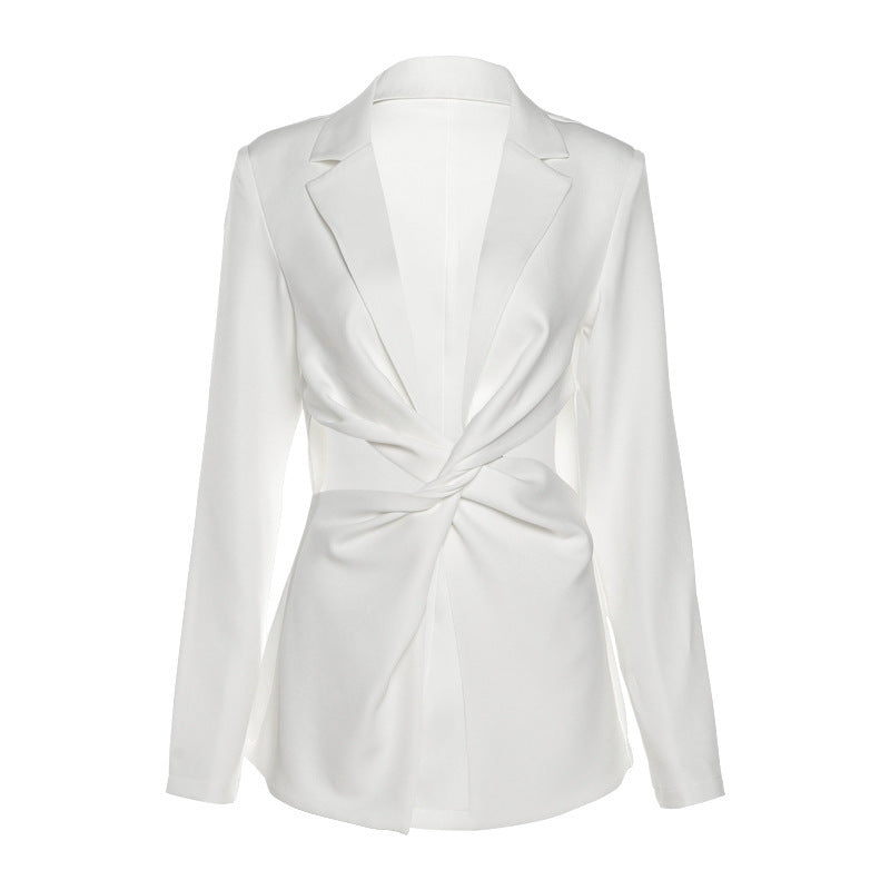 Hollow Twist Front Blazer