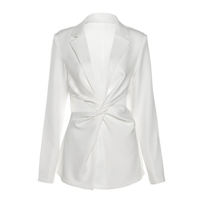 Hollow Twist Front Blazer