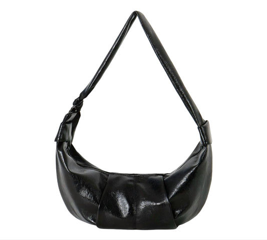 Knotted Croissant PU Leather Bag
