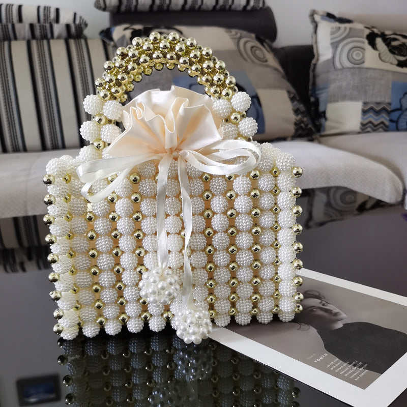 Pearl Cluster Hand-woven Beaded Bag