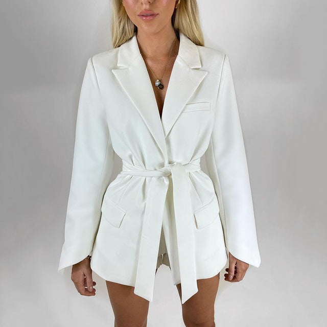 Belted Slim Fit Blazer