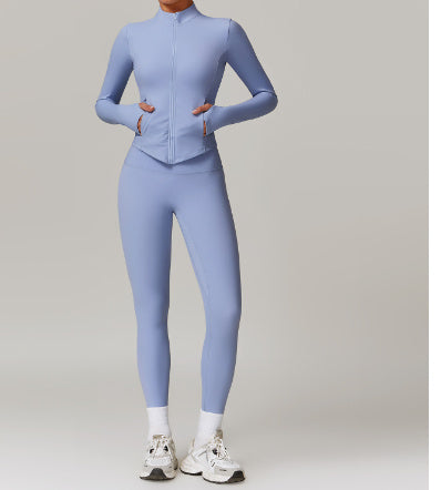 Slimming Long Sleeve Top Coat Active Set