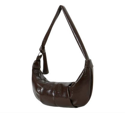 Knotted Croissant PU Leather Bag
