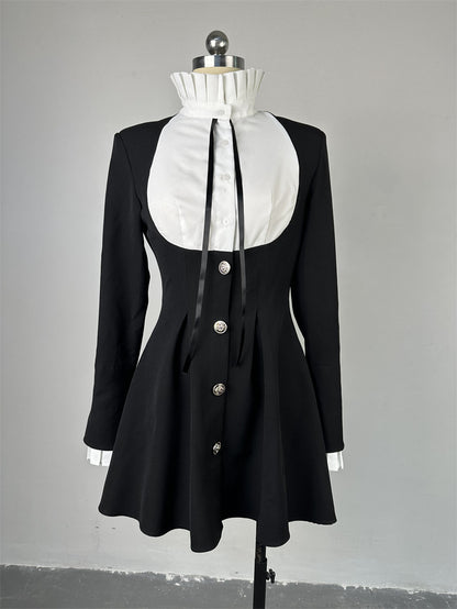 Buckle Lace-up Dress