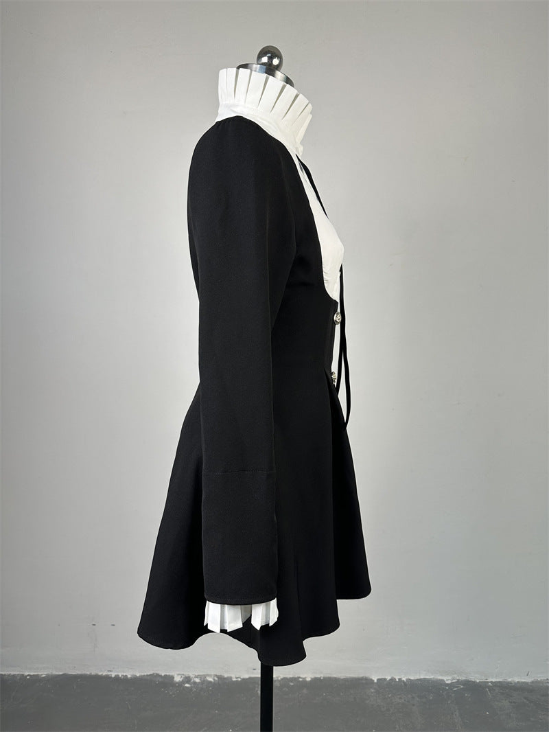 Buckle Lace-up Dress