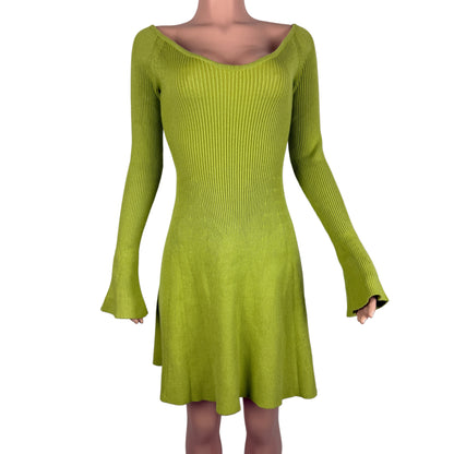 Slim V-Neck Knitted Dress