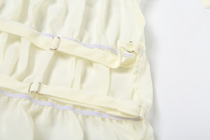 Bare Back Flounce Skirt Two-piece Set