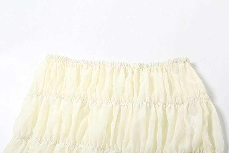 Bare Back Flounce Skirt Two-piece Set