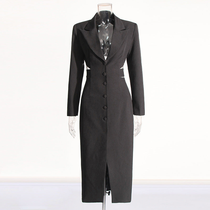 Cut Out Blazer midi dress Front 2