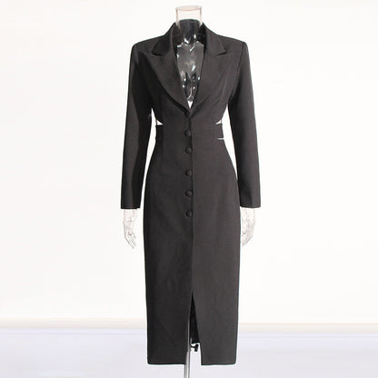 Cut Out Blazer midi dress Front 2