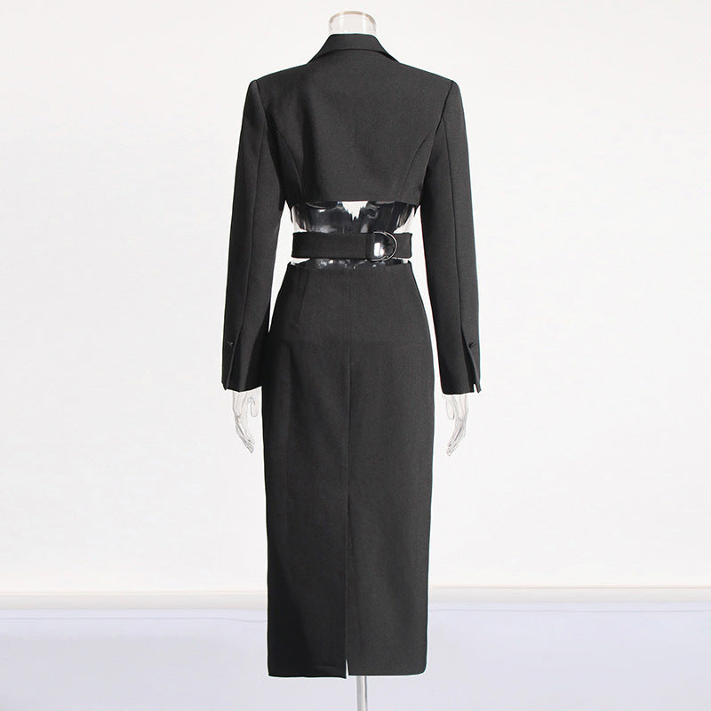 Cut Out Blazer midi dress back 