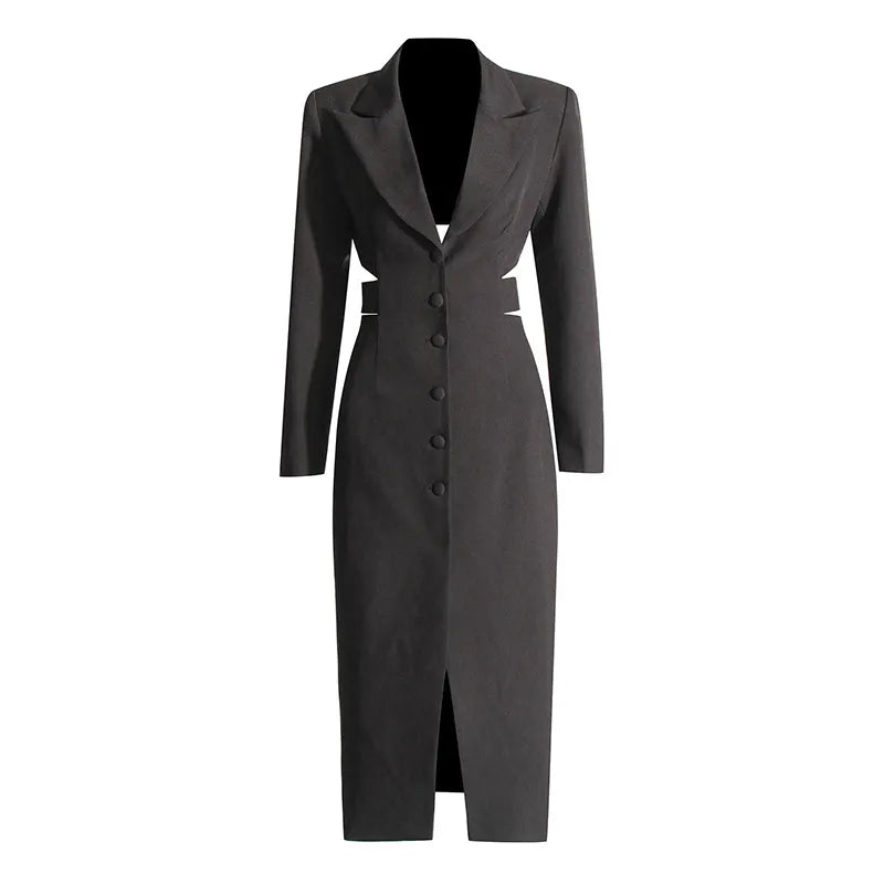 Cut Out Blazer midi dress Front