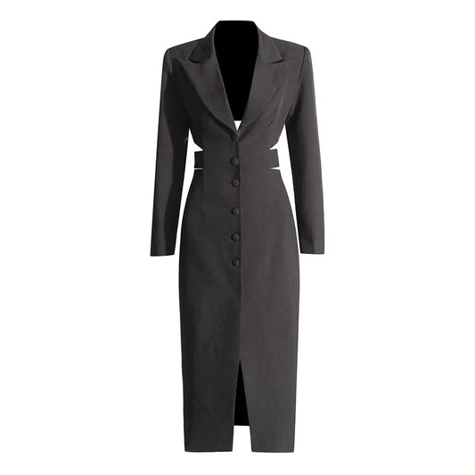 Cut Out Blazer midi dress Front