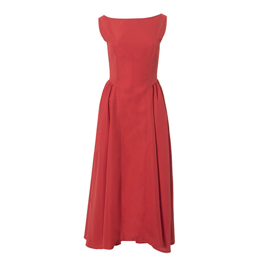 Boat-neck Elegant Dress