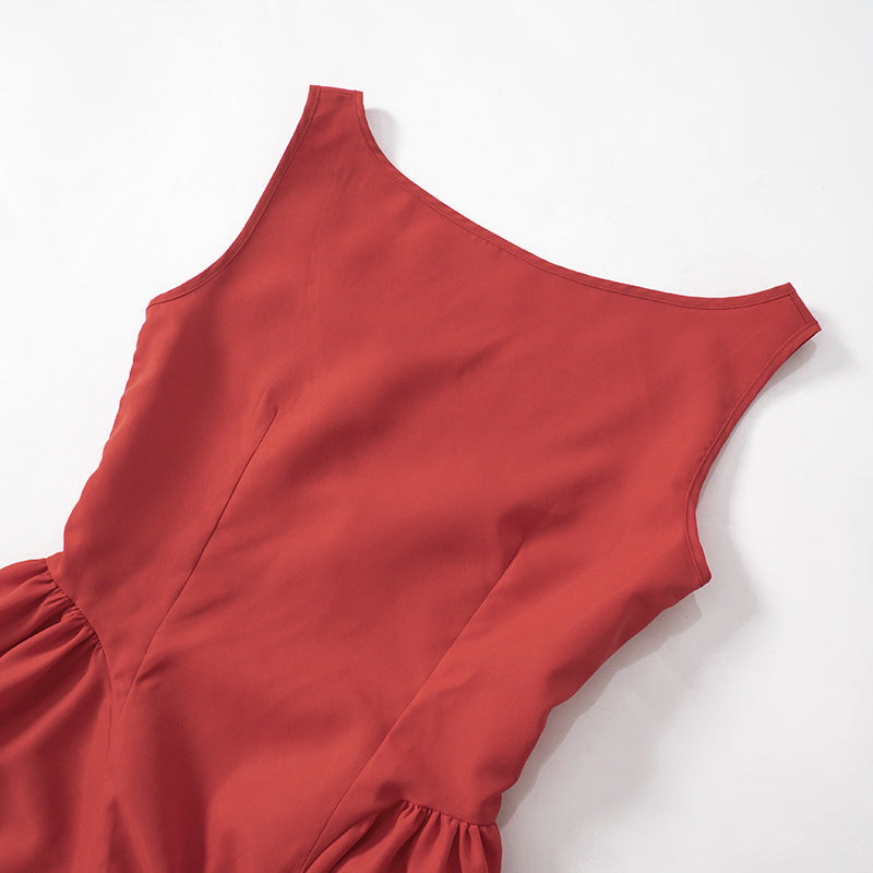 Boat-neck Elegant Dress
